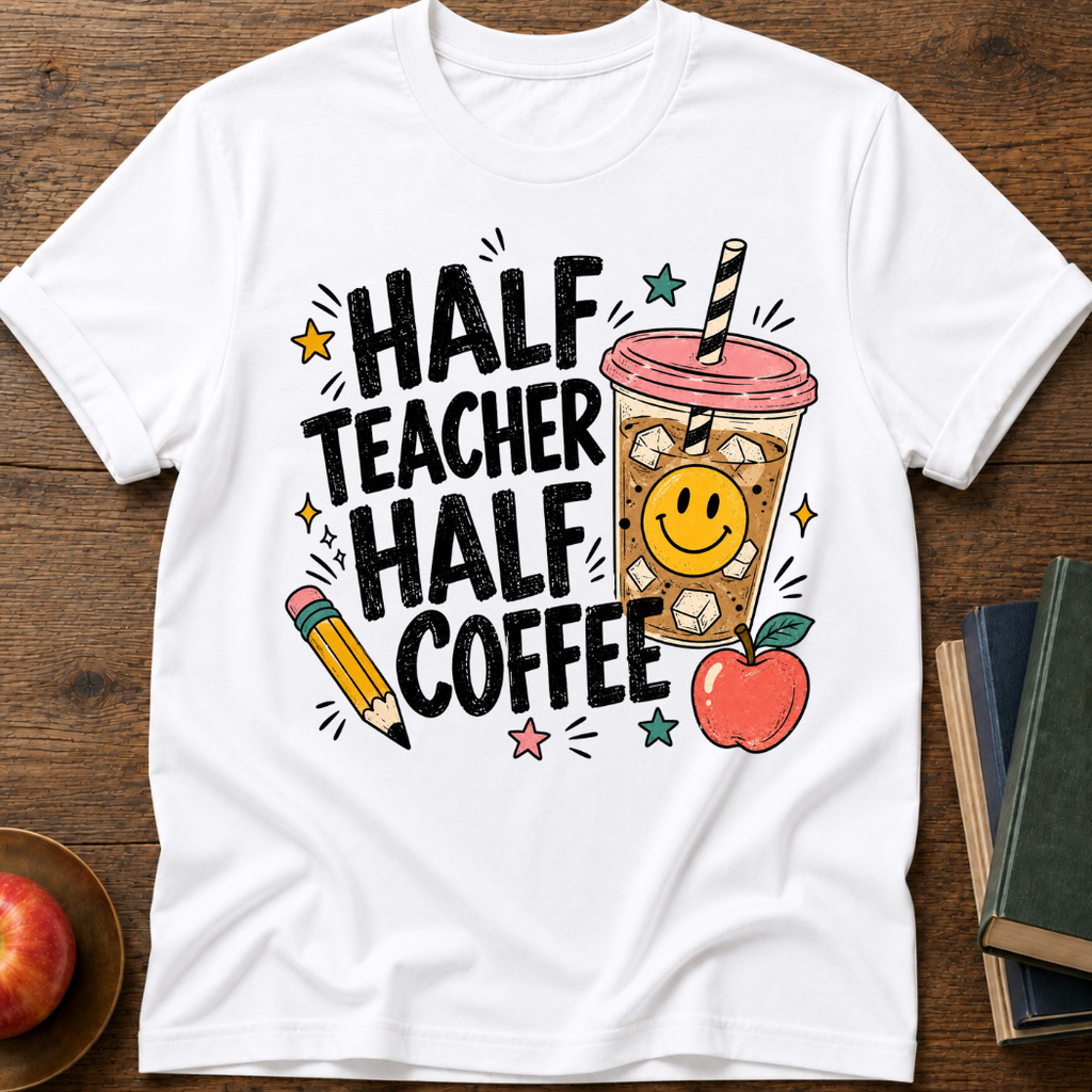 Half Teacher  T-shirt