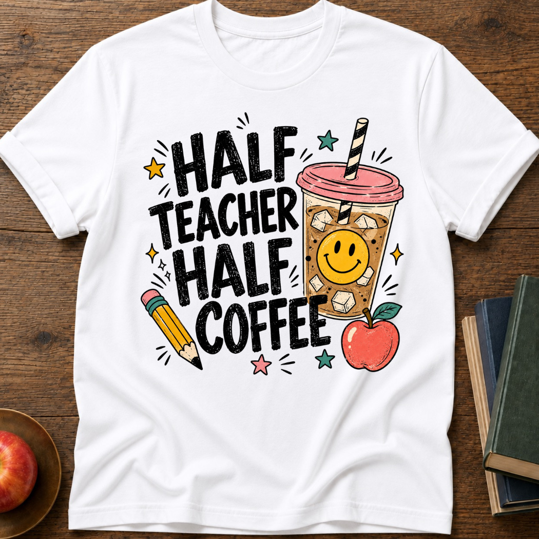Half Teacher  T-shirt