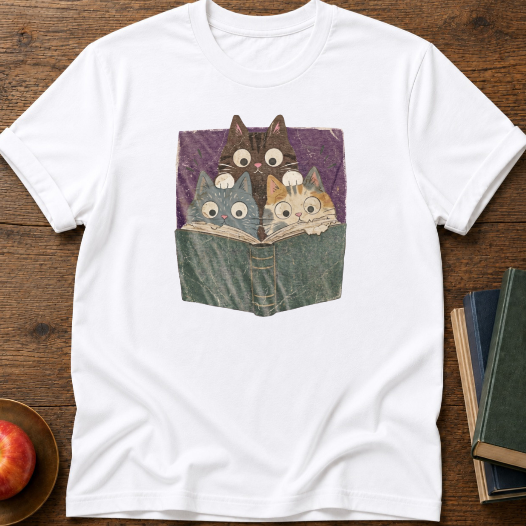 Cats Reading T-shirt