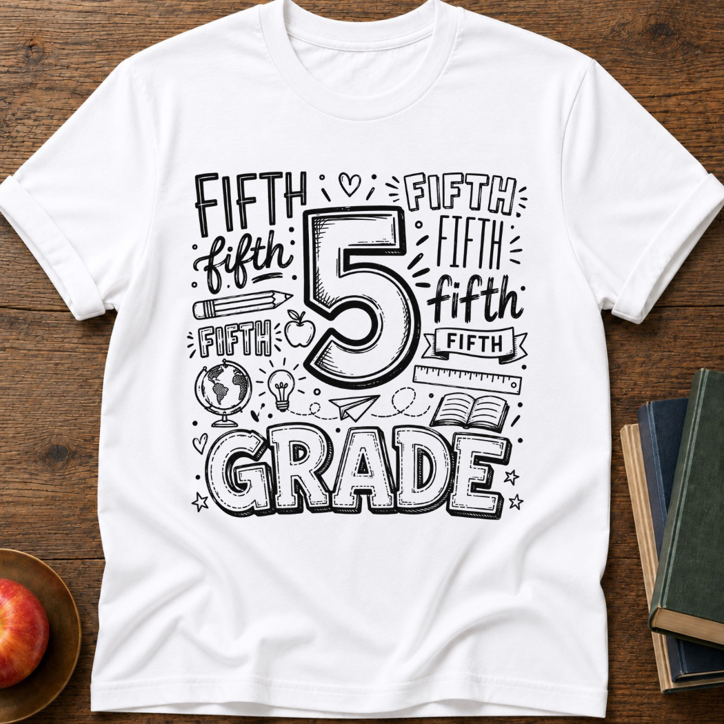 5th Grade Doodle T-Shirt