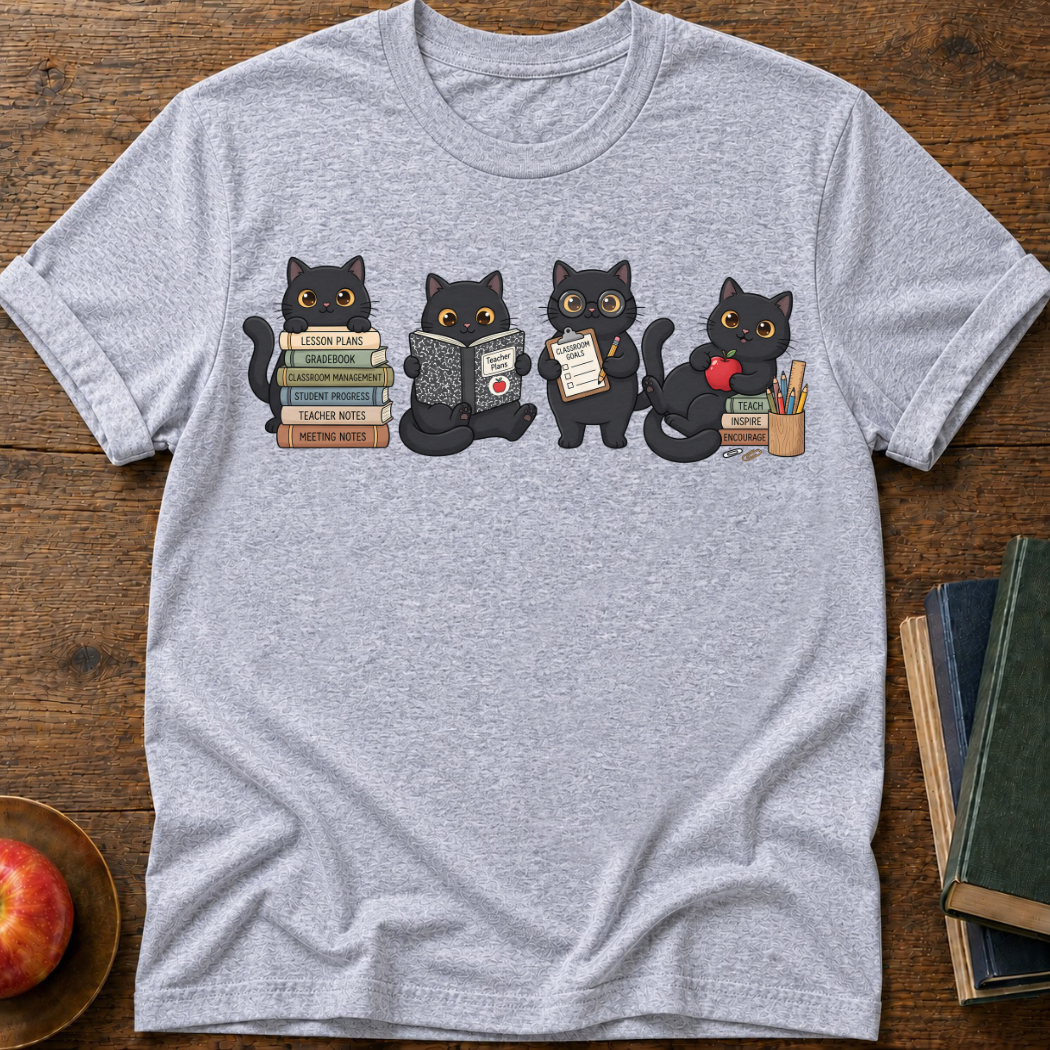 Cute Cat Teacher T-shirt