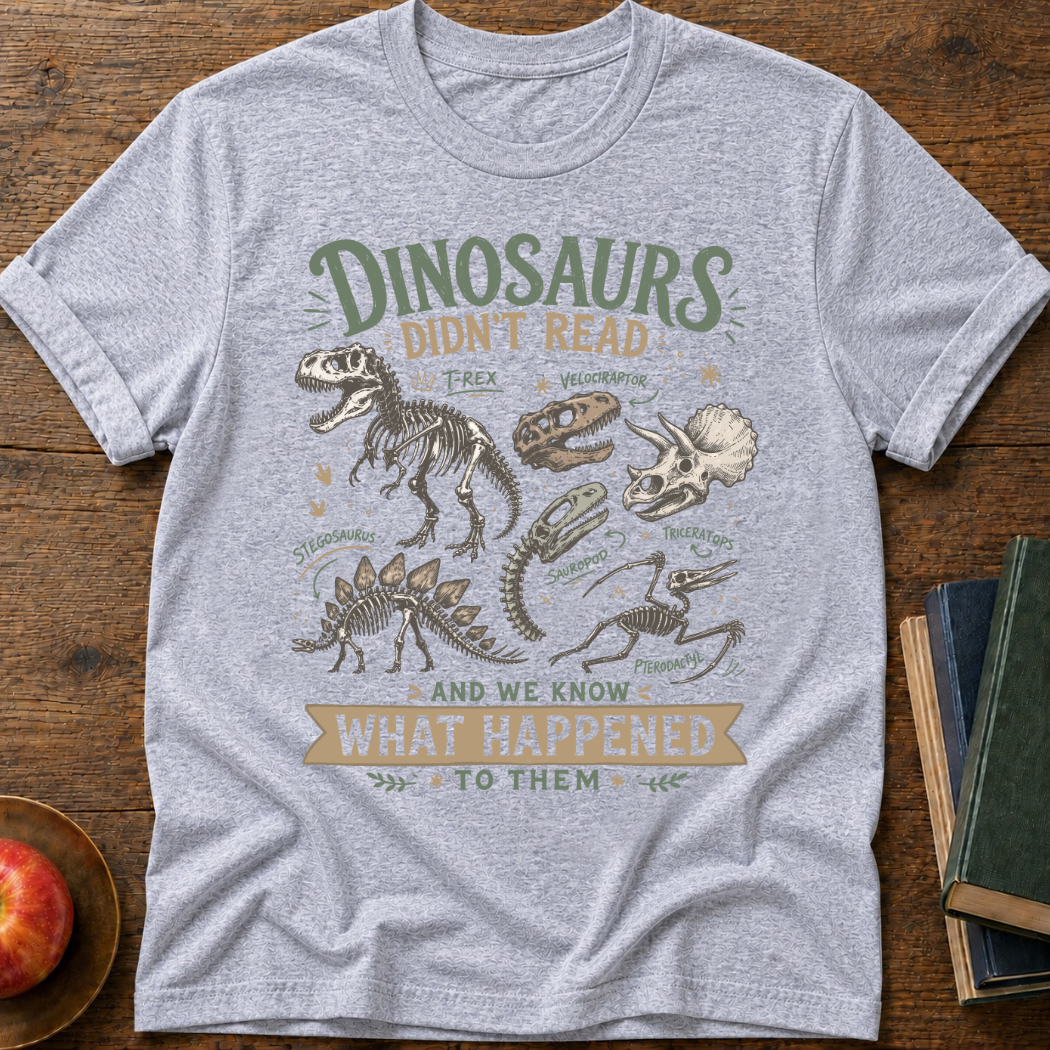 Dino Book  T-Shirt