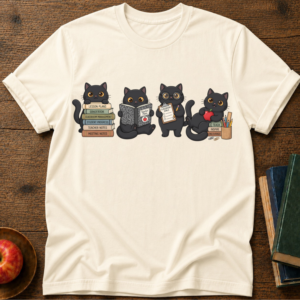 Cute Cat Teacher T-shirt