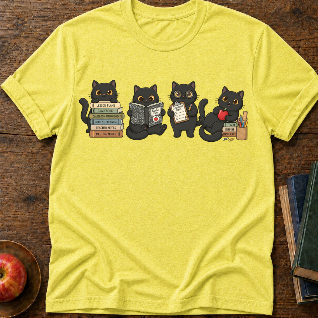 Cute Cat Teacher T-shirt
