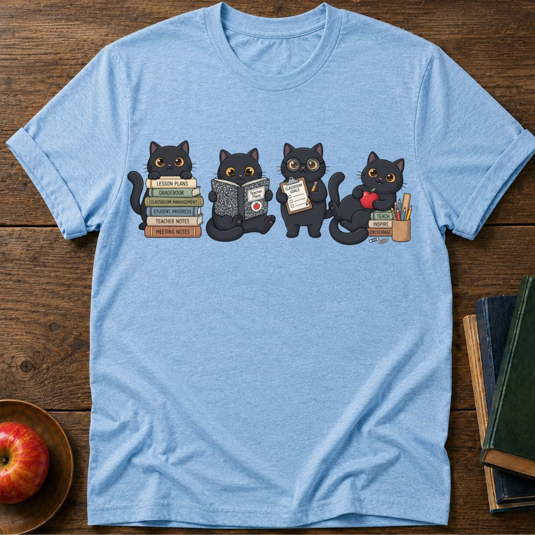 Cute Cat Teacher T-shirt
