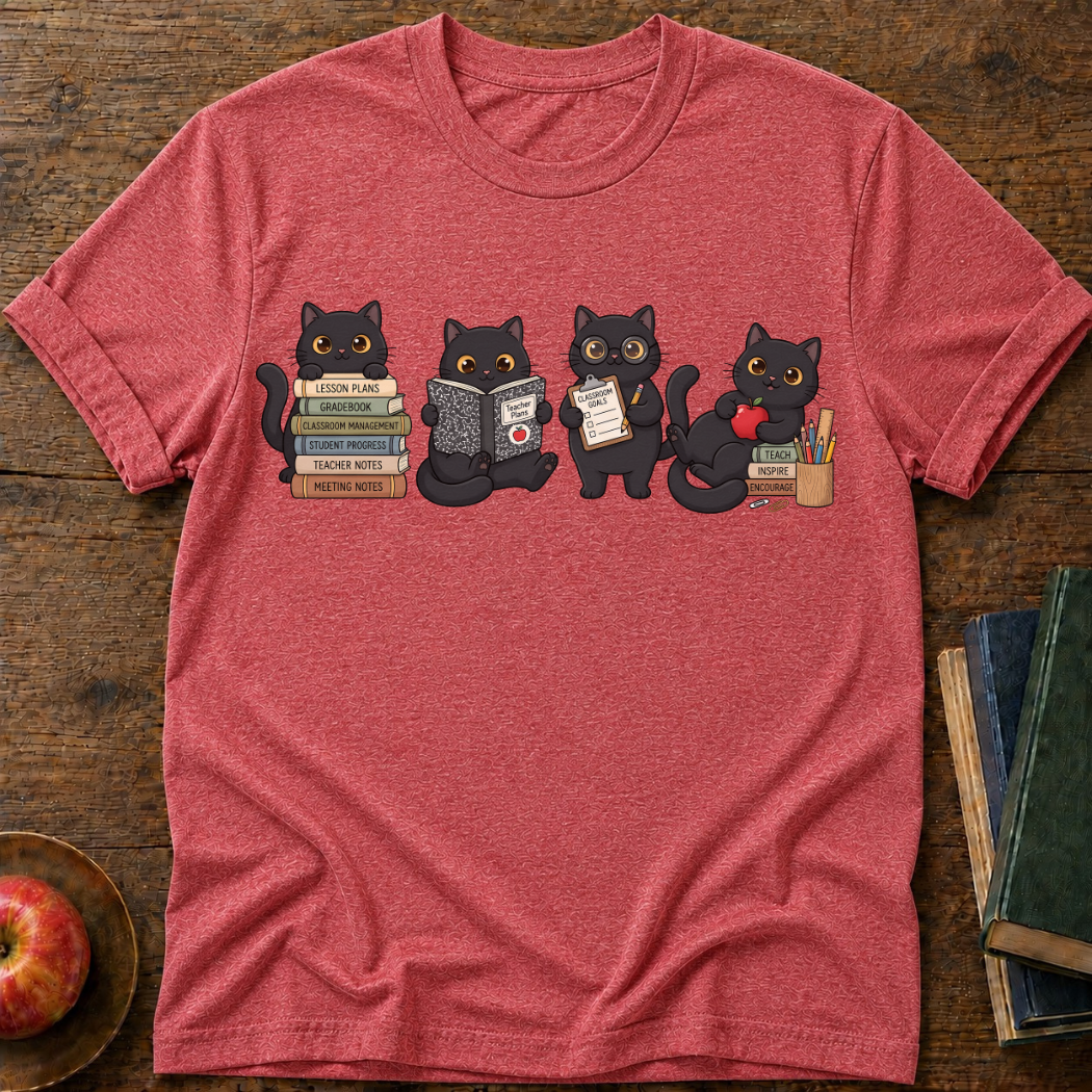Cute Cat Teacher T-shirt